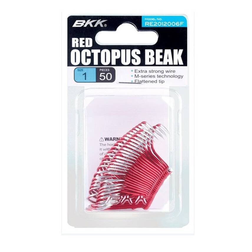 BKK Red Octopus Beak (50 Adet) Olta İğnesi - 1
