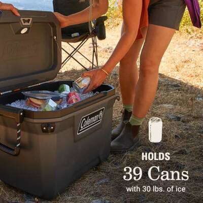 Coleman Convoy 55 QT 5823 Taşınabilir Soğutucu Buzluk 52 Lt Dark Storm - 4