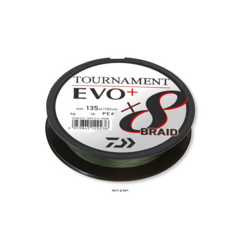 Daiwa Tournament EVO+ 8B 135m Dark Green İp Misina - 2