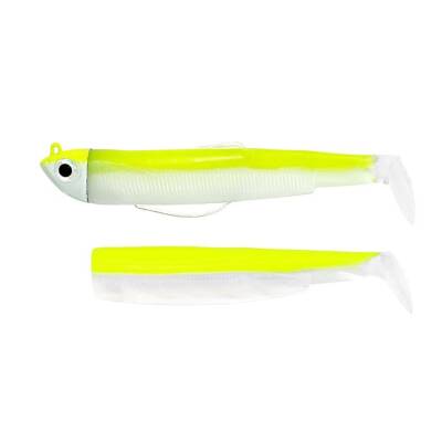 Fiiish Black Minnow No:3 Combo 120mm 12gr Fluo Yellow UV Silikon Yem - 2