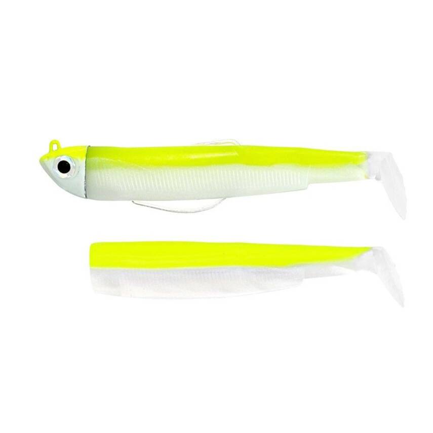 Fiiish Black Minnow No:3 Combo 120mm 12gr Fluo Yellow UV Silikon Yem - 2