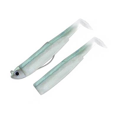 Fiiish Black Minnow No:3 Combo 120mm 12gr Green Glitter Silikon Black Minnow Yem - 1