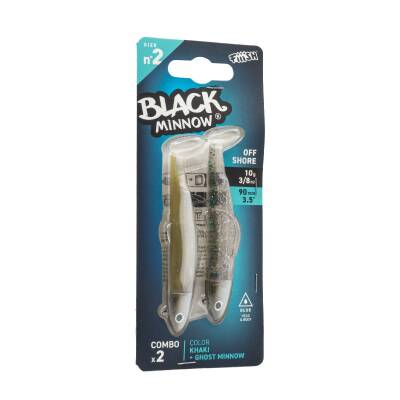 Fiiish Black Minnow No:2 Combo 90mm 10gr Kaki / Ghost Minnow Silikon Yem - 4