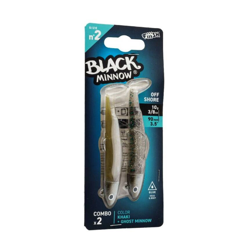 Fiiish Black Minnow No:2 Combo 90mm 10gr Kaki / Ghost Minnow Silikon Yem - 2