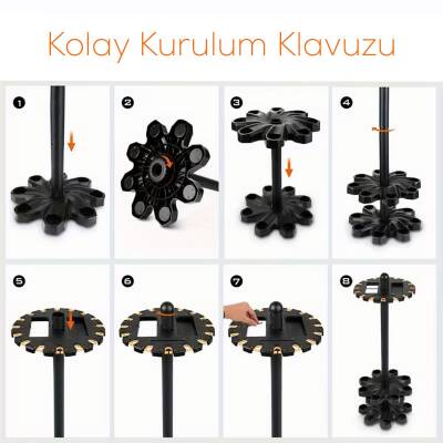 Foçalı Çok Fonksiyonlu 16 Gözlü Olta Kamış Standı - 5
