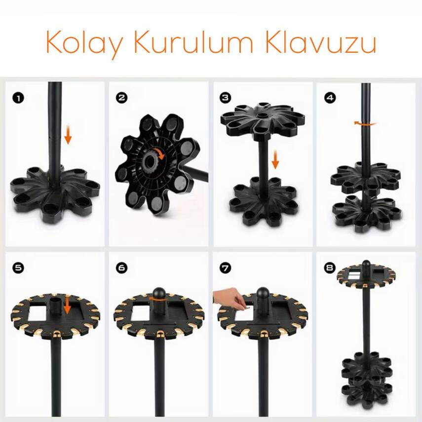 Foçalı Çok Fonksiyonlu 16 Gözlü Olta Kamış Standı - 5
