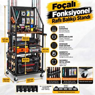 Foçalı Fonksiyonel Raflı Balıkçı Standı