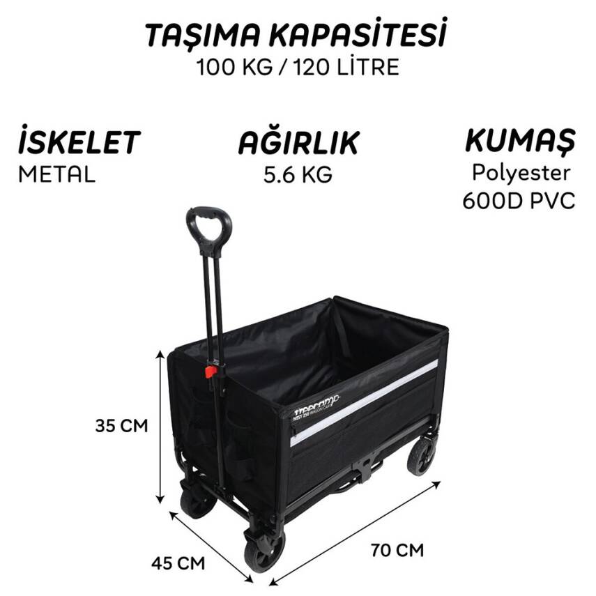 FreeCamp Nest 250 Katlanır Wagon Araba - 4