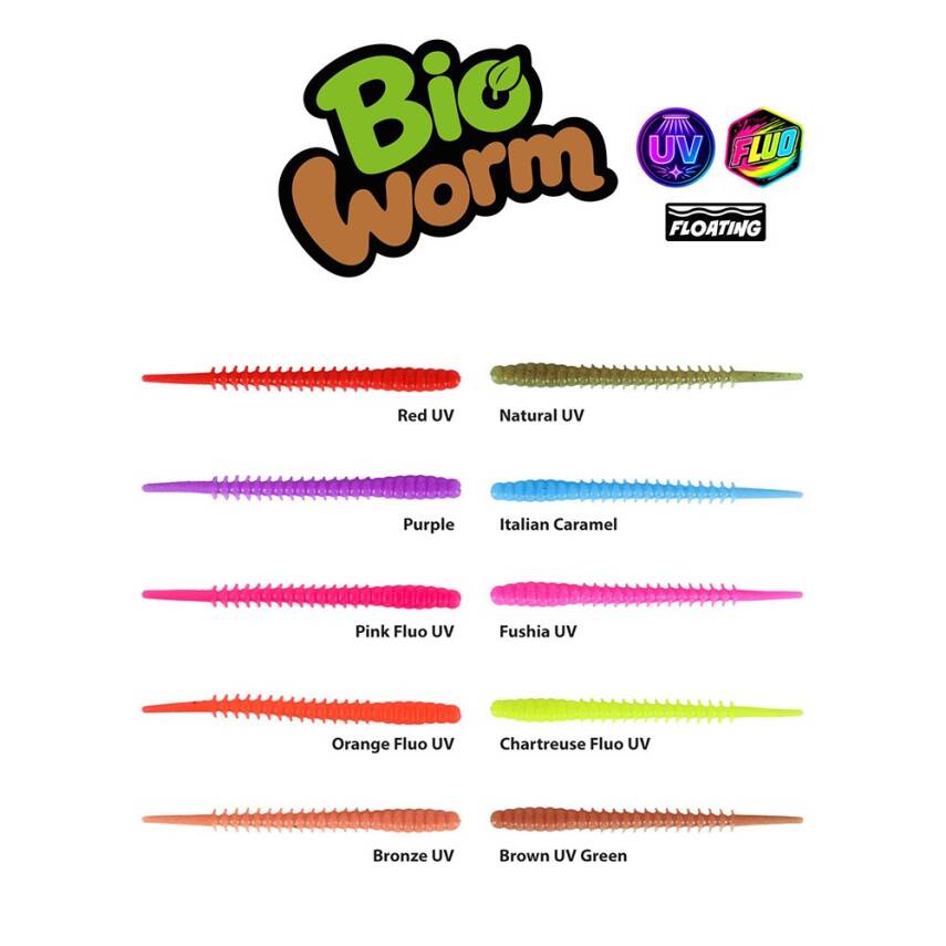 Fujin Bio Worm 6cm Floating Kokulu LRF Silikon Yem - 1