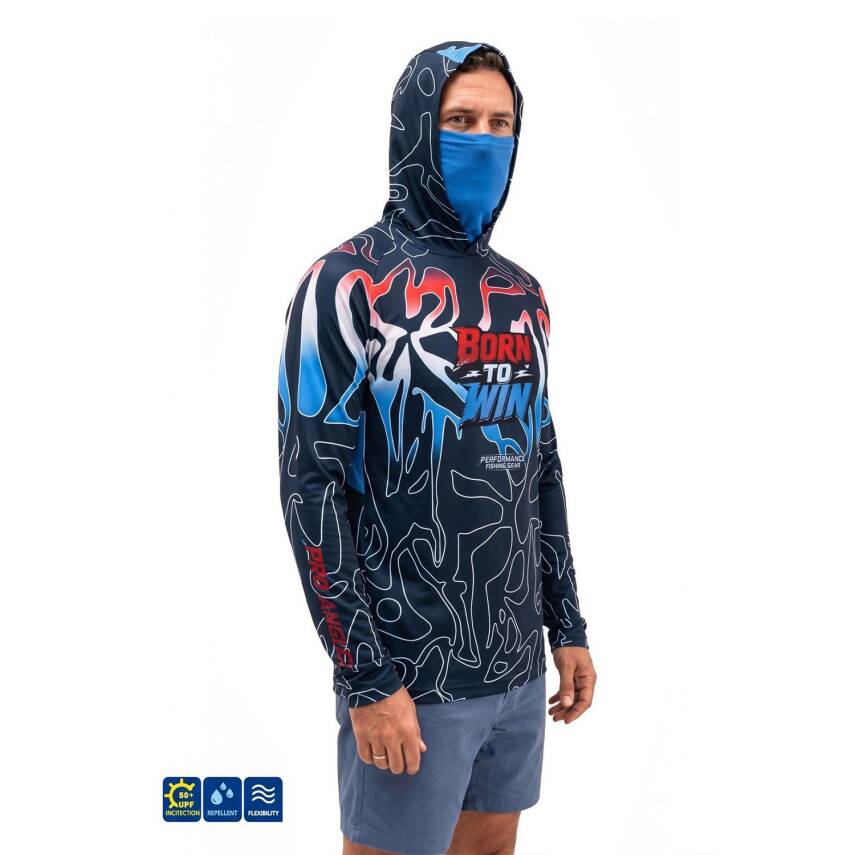 Fujin Pro Angler Izohips Bold Red UV Korumalı Balıkçı Sweatshirt - 2