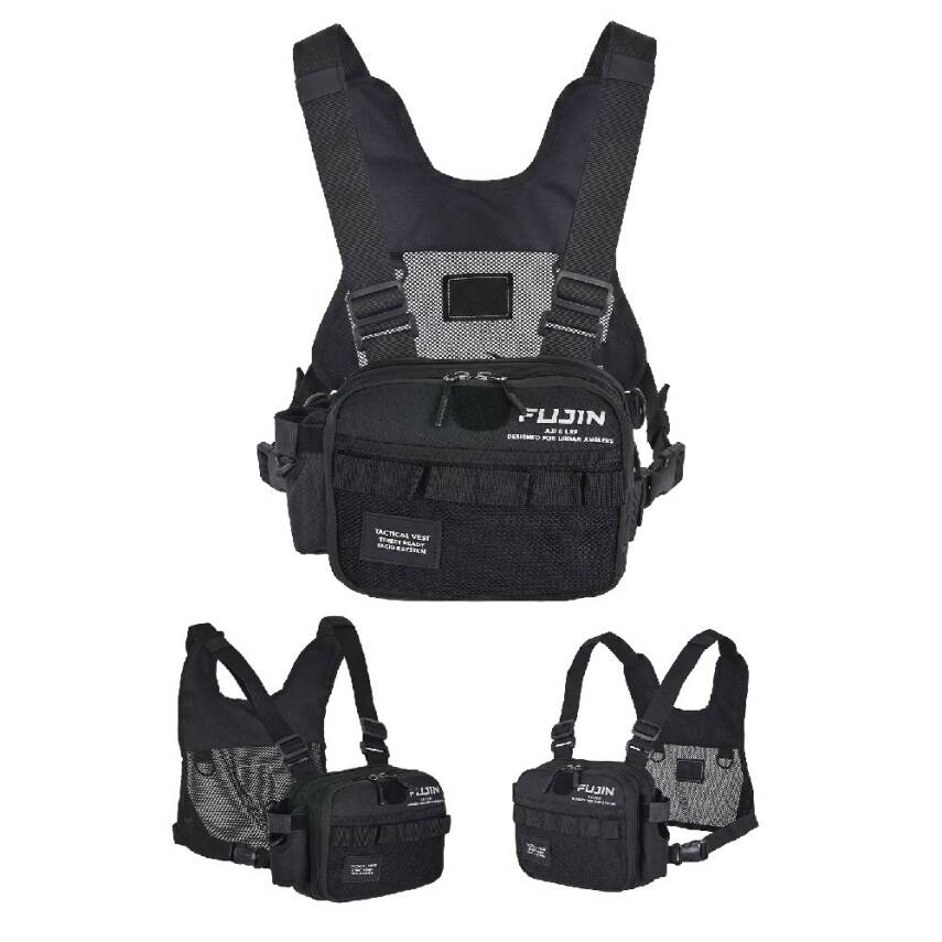Fujin Tactical Vest Black Balıkçı Çantası - 1
