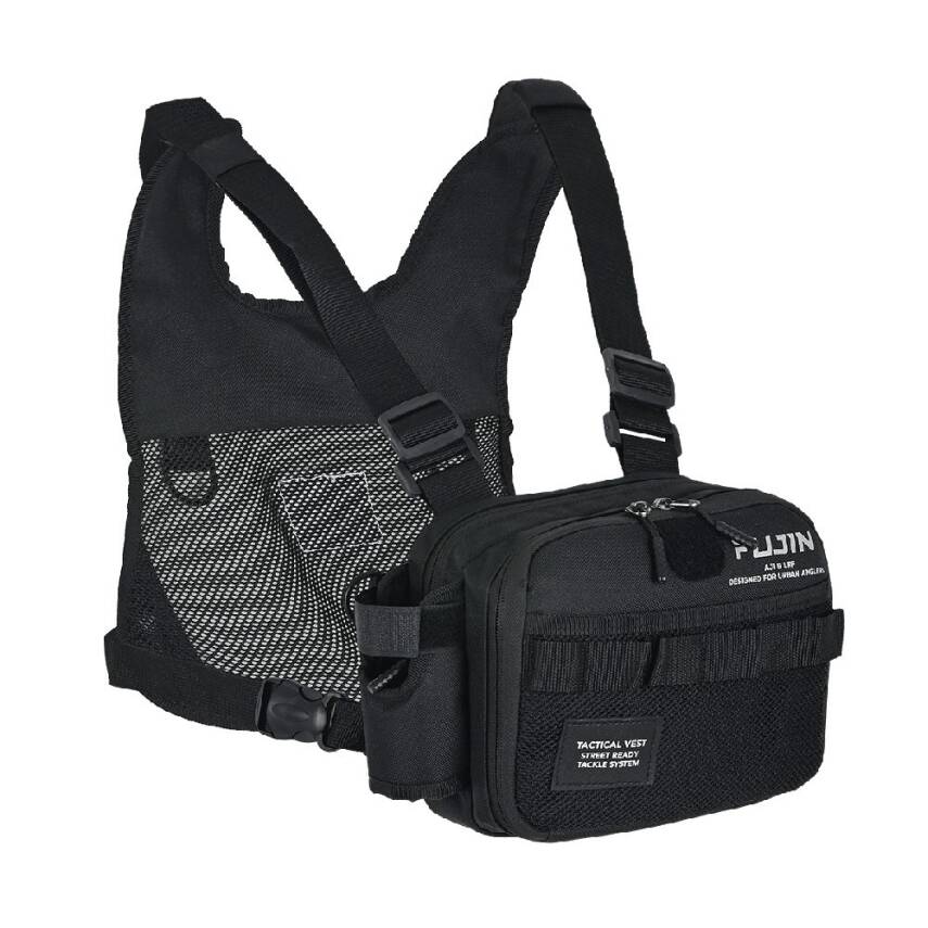 Fujin Tactical Vest Black Balıkçı Çantası - 4