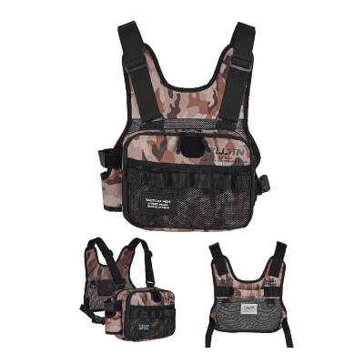 Fujin Tactical Vest Brown Camo Balıkçı Çantası