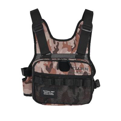 Fujin Tactical Vest Brown Camo Balıkçı Çantası - 2