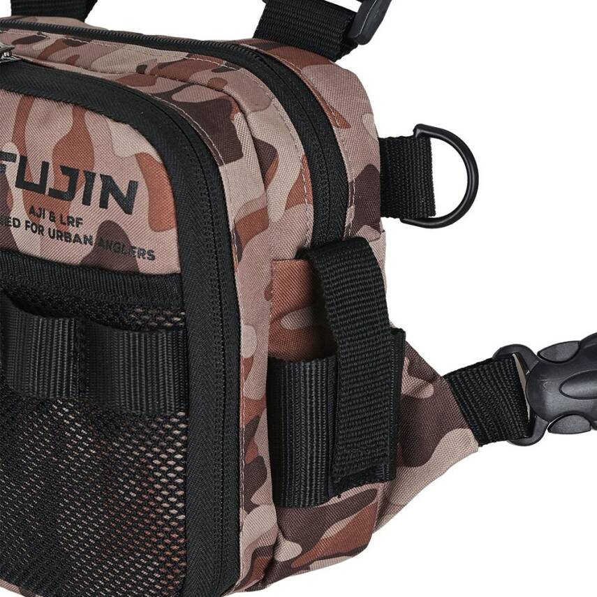 Fujin Tactical Vest Brown Camo Balıkçı Çantası - 5
