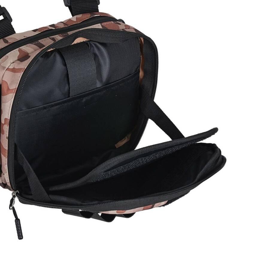 Fujin Tactical Vest Brown Camo Balıkçı Çantası - 7