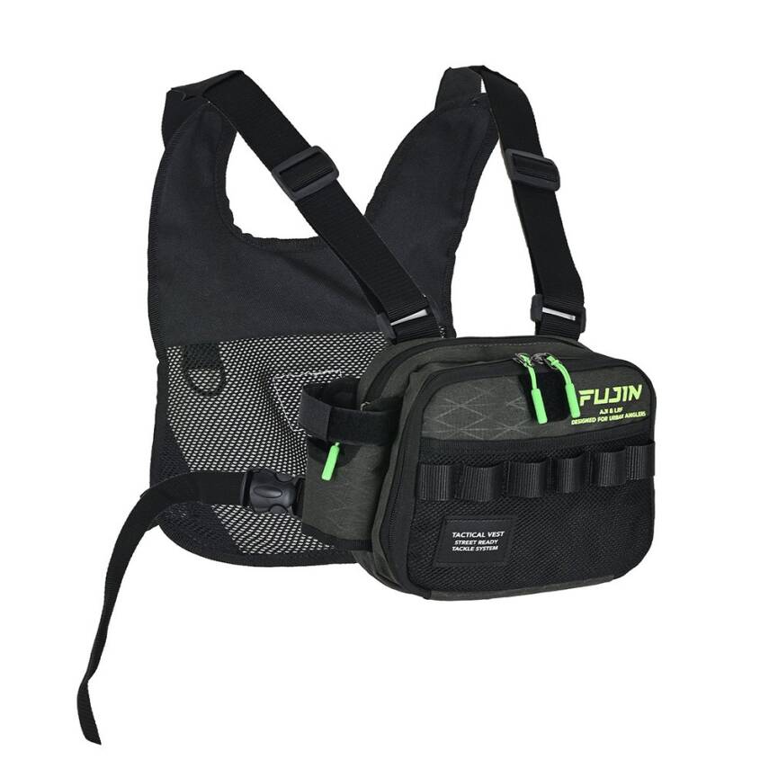 Fujin Tactical Vest Khaki Balıkçı Çantası - 3