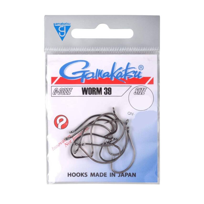Gamakatsu Worm 39 Siyah Olta İğnesi - 2