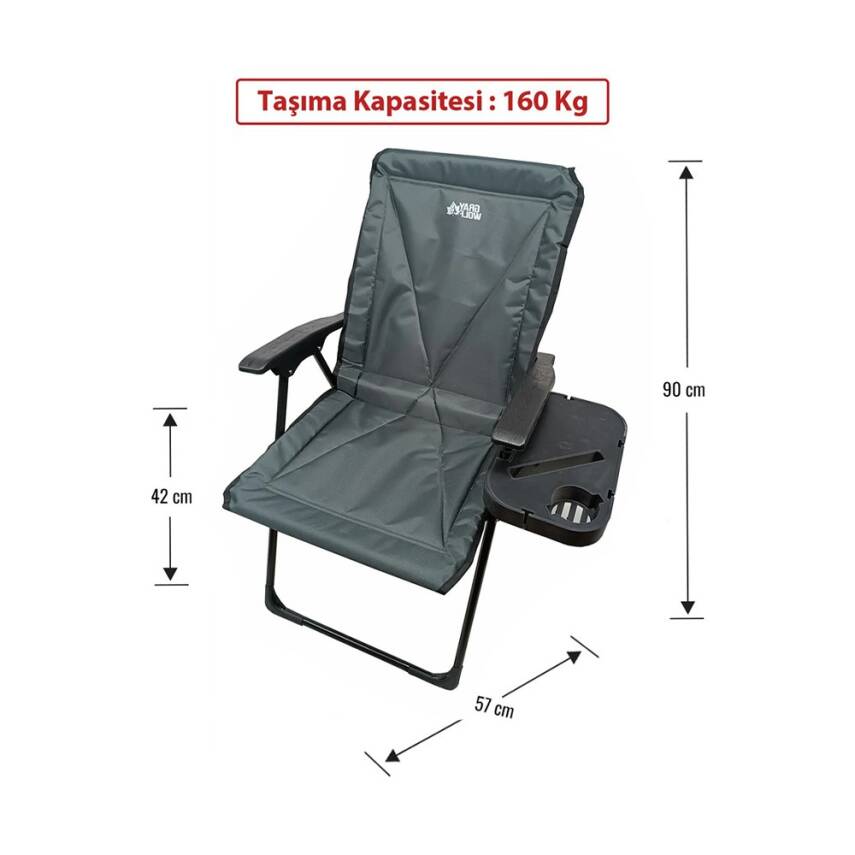 Gray Wolf Kollu Petli Haki Kamp Sandalyesi - 3