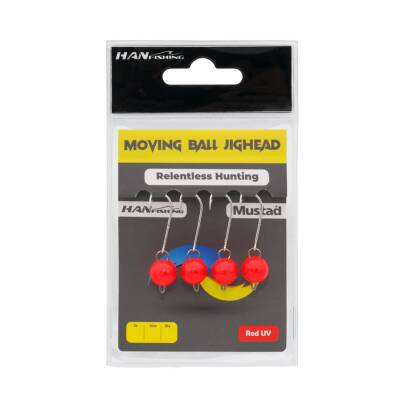 Hanfish Moving Ball Red UV Jighead