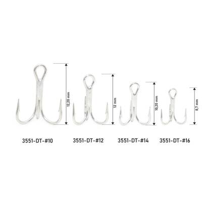 HanFish Sharp Hook 3551 DT Üçlü İğne - 2