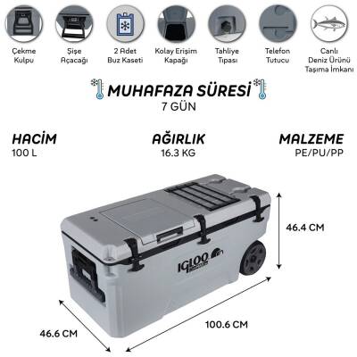 Igloo CoreMAX 100 Lt Tekerlekli Buzluk - 3