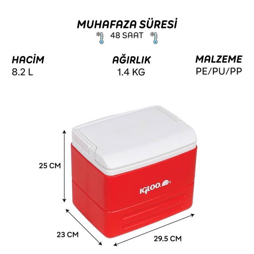 Igloo EliteCore 8.2 Lt Kırmızı Buzluk - 3