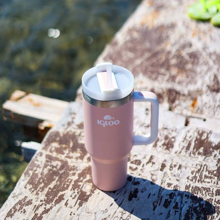Igloo Stadler Thermo-Mug 1.2 Lt Somon-Beyaz Pipetli Termos - 4