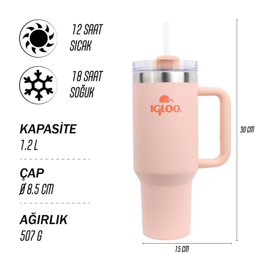 Igloo Stadler Thermo-Mug 1.2 Lt Somon Pipetli Termos - 3