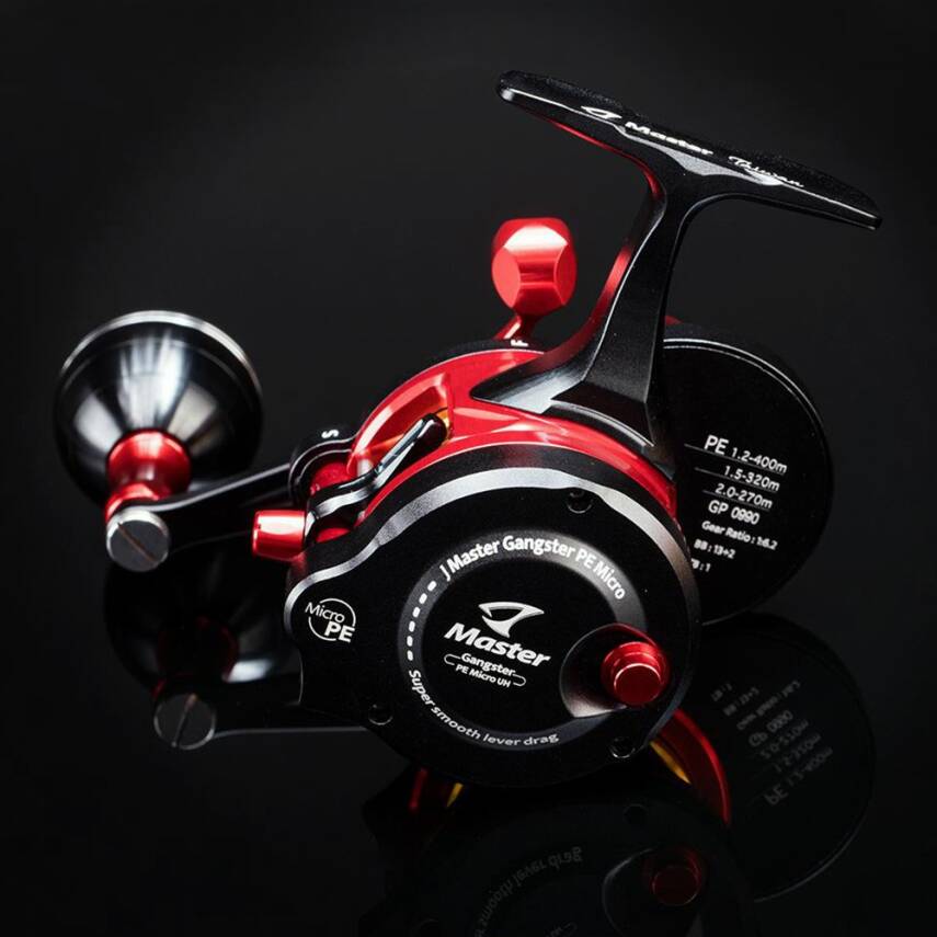 Jigging Master Underhead Gangster PE Micro (Sol Kol) Black Red Jig Olta Makinesi - 4