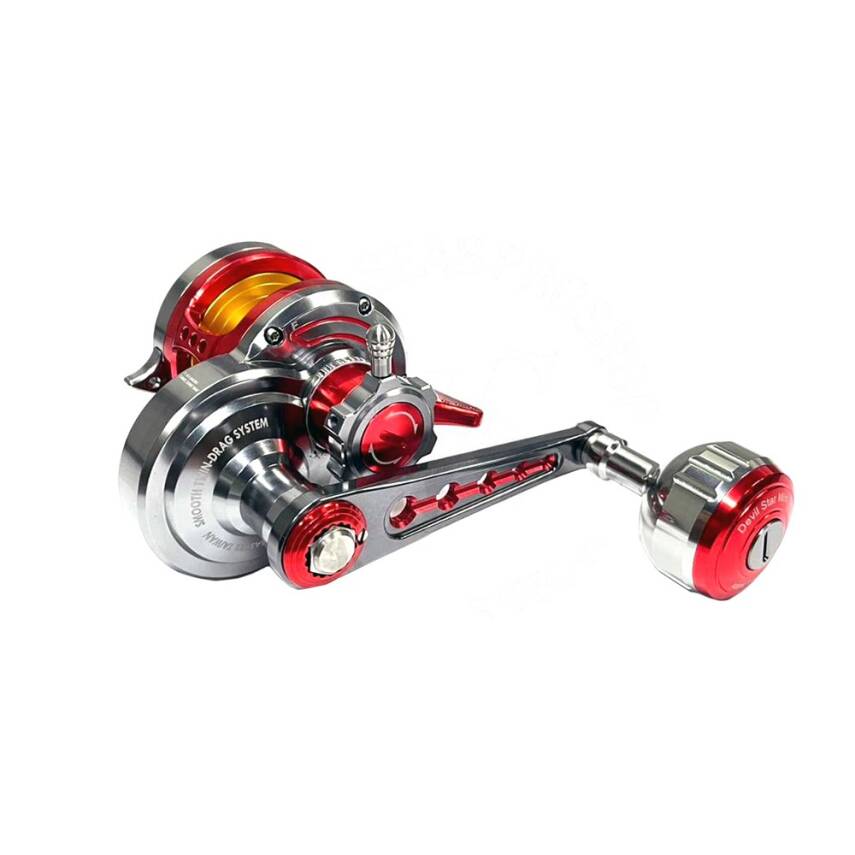 Jigging Master Wiki Devil Star Mini Turbo Knob (Sağ Kol) Titanium Red Jig Olta Makinesi - 1