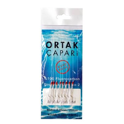 Ortak Çapari Youvella iğne 8 Köstek %100 Fluorocarbon Çapari - 4