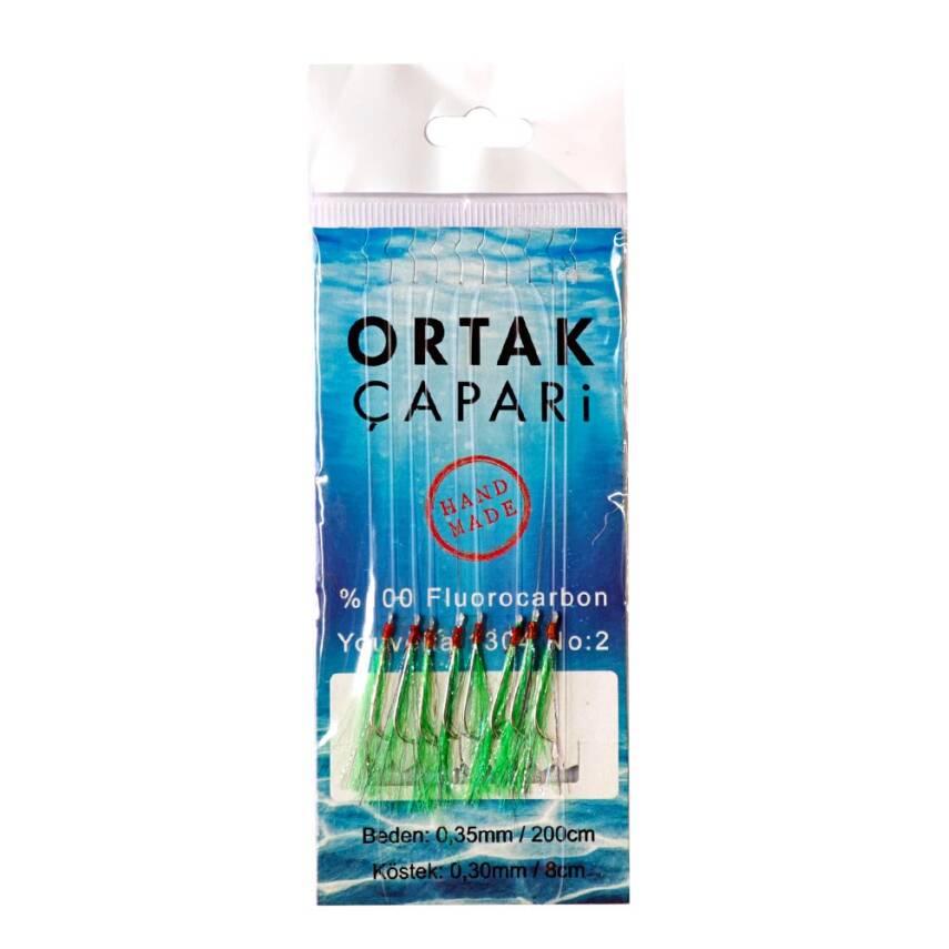 Ortak Çapari Youvella iğne 8 Köstek %100 Fluorocarbon Çapari - 6