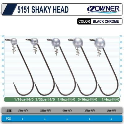 Owner 5151 Shaky Head Jighead - 2