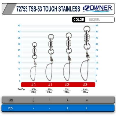 Owner 72753 TSS-53 Tough Stainless Klipsli Fırdöndü - 2