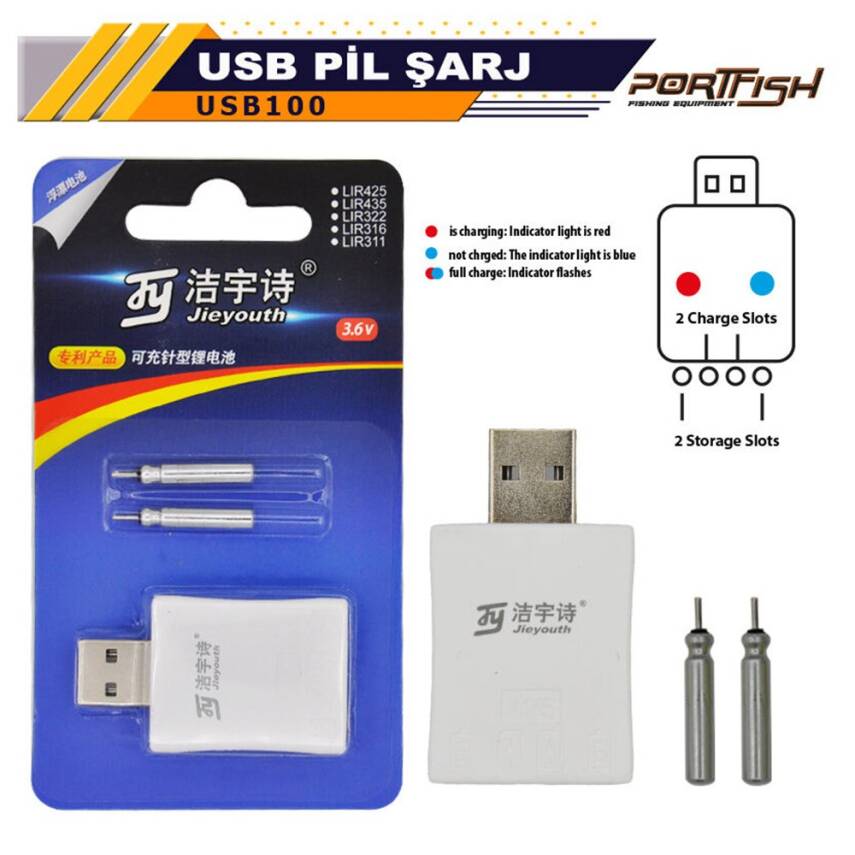 Portfish Olta Ucu Işığı +2 battery Pili Şarj Kiti - 1