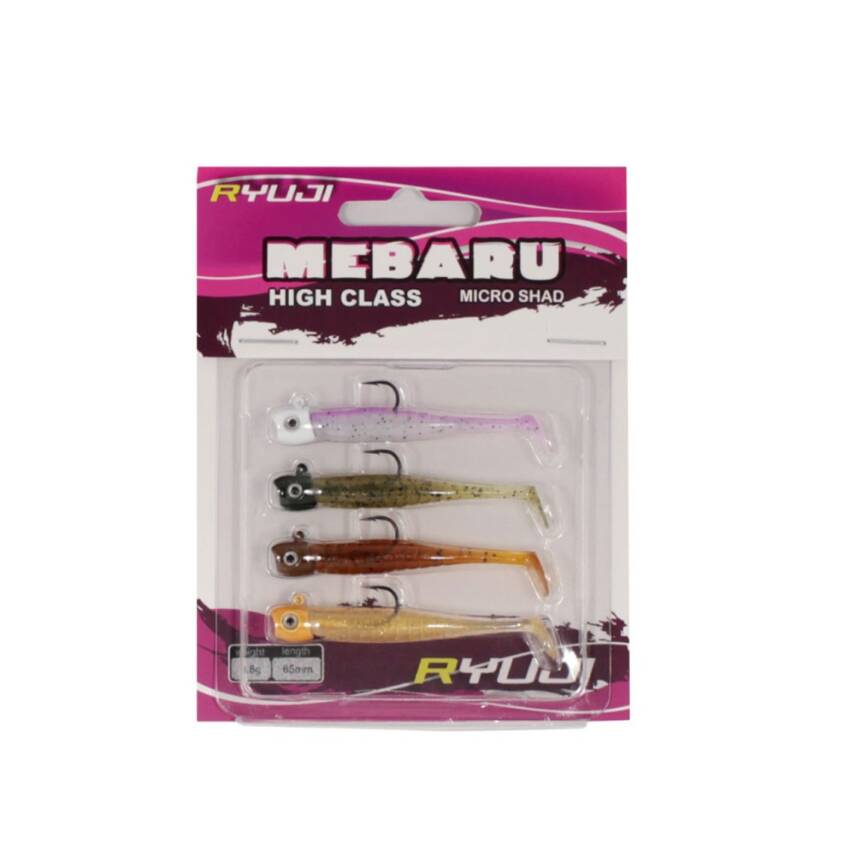 Ryuji Mebaru Micro Shad 65mm 3.8gr Natural Mix Silikon Yem - 1