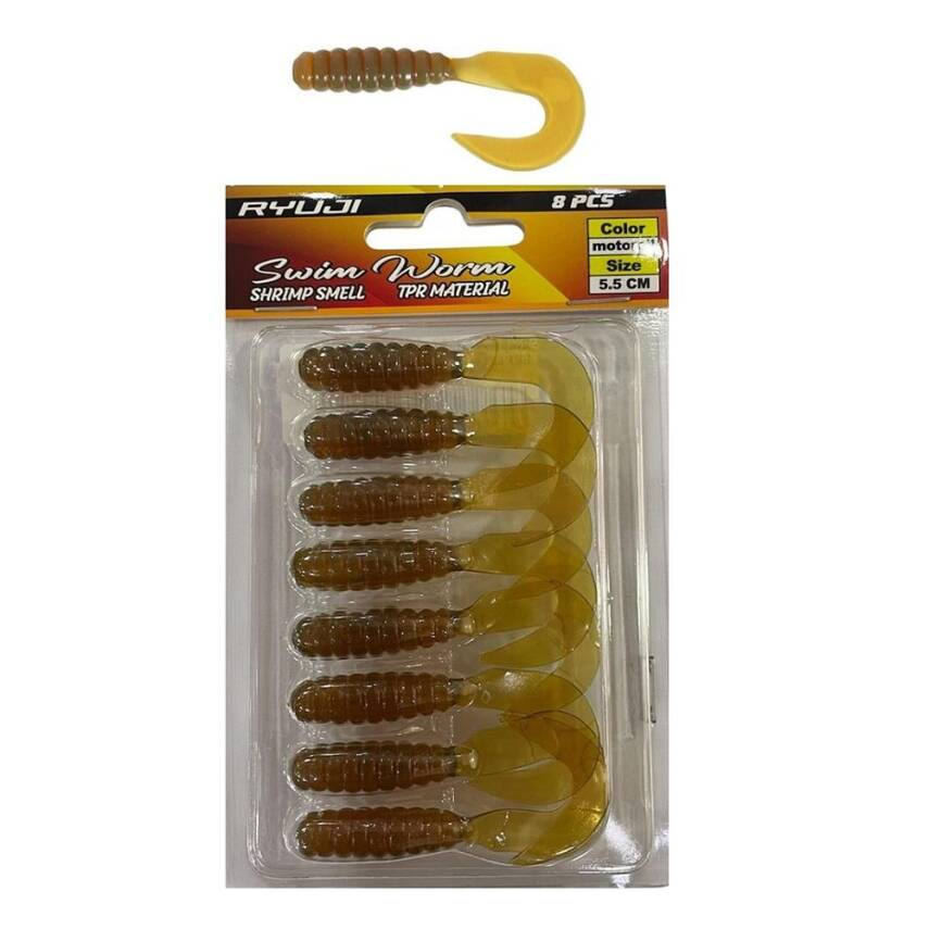 Ryuji Swim Worm 5.5cm Kokulu Silikon Yem - 12