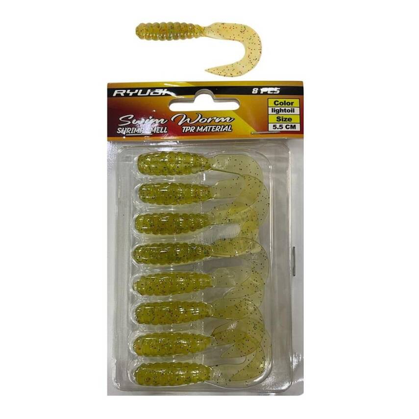Ryuji Swim Worm 5.5cm Kokulu Silikon Yem - 2