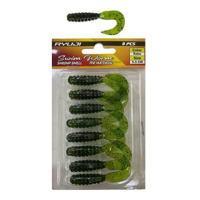 Ryuji Swim Worm 5.5cm Kokulu Silikon Yem - 3