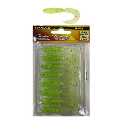 Ryuji Swim Worm 5.5cm Kokulu Silikon Yem - 4