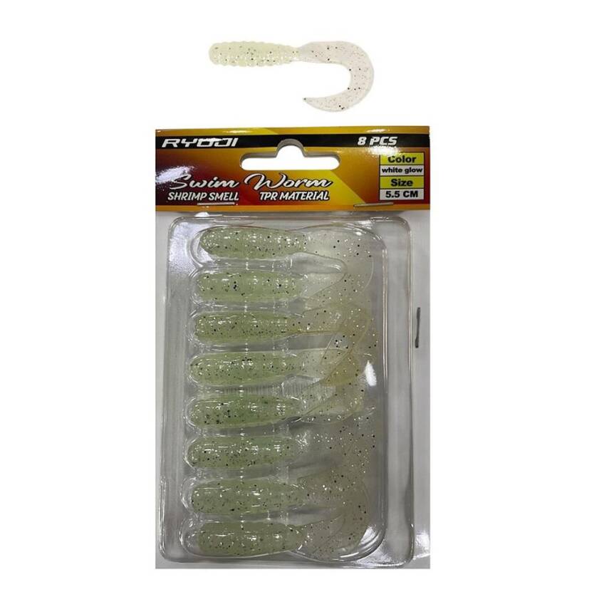 Ryuji Swim Worm 5.5cm Kokulu Silikon Yem - 8