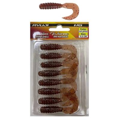 Ryuji Swim Worm 5.5cm Kokulu Silikon Yem - 9