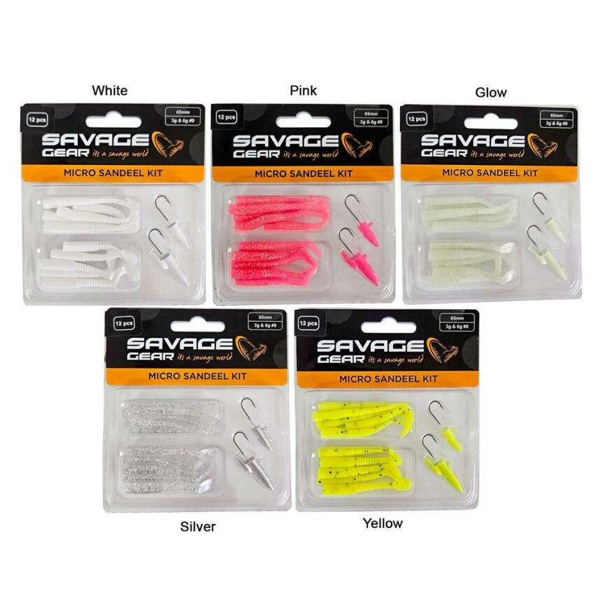 Savage Gear Micro Sandeel Kit (12 Adet) Lrf Silikon Yem - 1