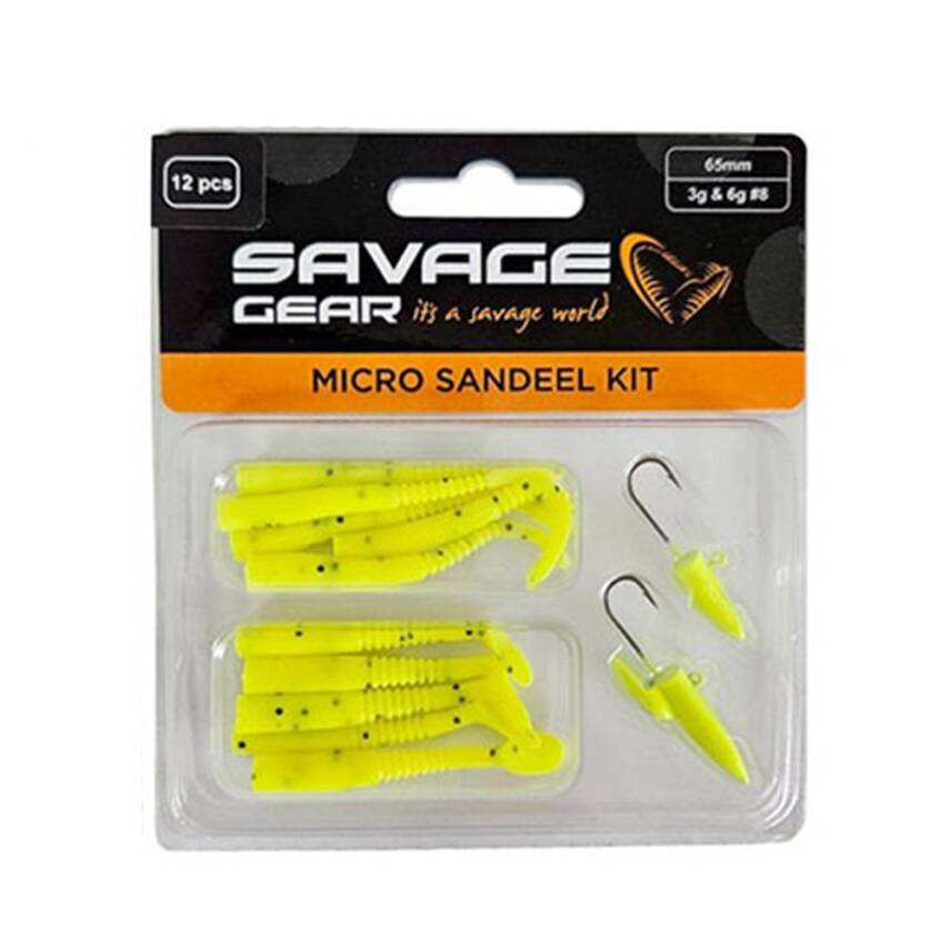 Savage Gear Micro Sandeel Kit (12 Adet) Lrf Silikon Yem - 3