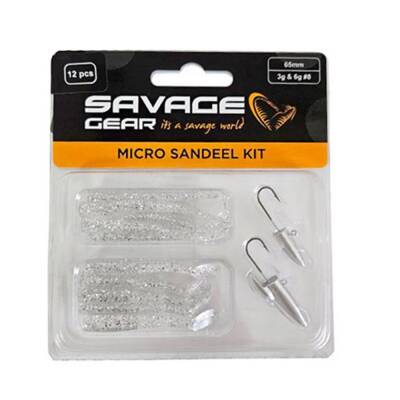 Savage Gear Micro Sandeel Kit (12 Adet) Lrf Silikon Yem - 6