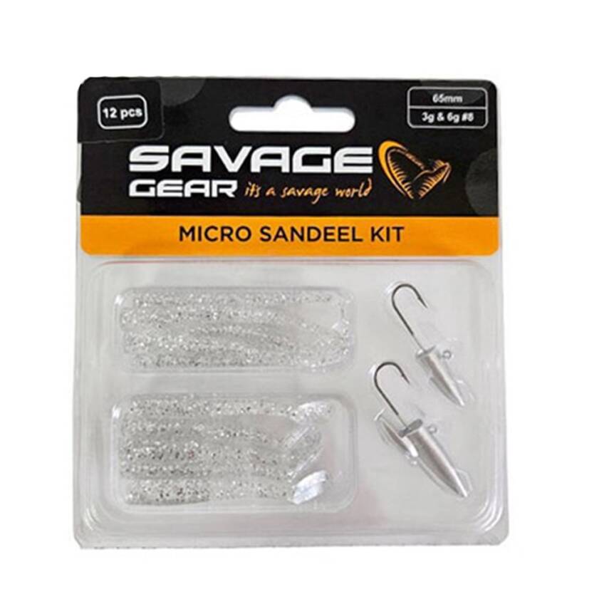 Savage Gear Micro Sandeel Kit (12 Adet) Lrf Silikon Yem - 6