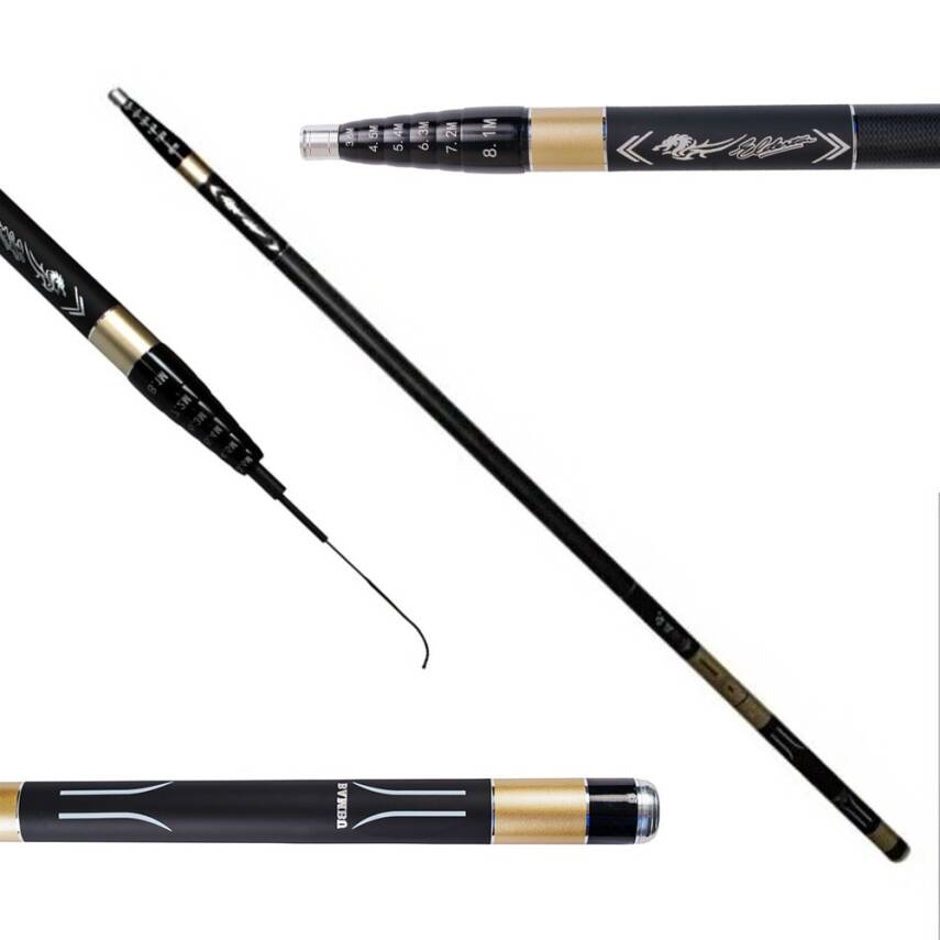 Shufa Bambu Karbon Ayarlanabilir 810cm Tele Pole Göl Kamışı - 1
