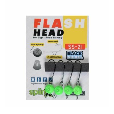 Spiinx Flash Head Mafsallı Yeşil UV Jighead