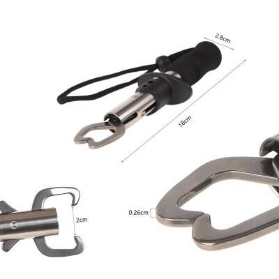 Bauer 18cm T Fish Grip Paslanmaz Çelik Balık Tutucu - 5